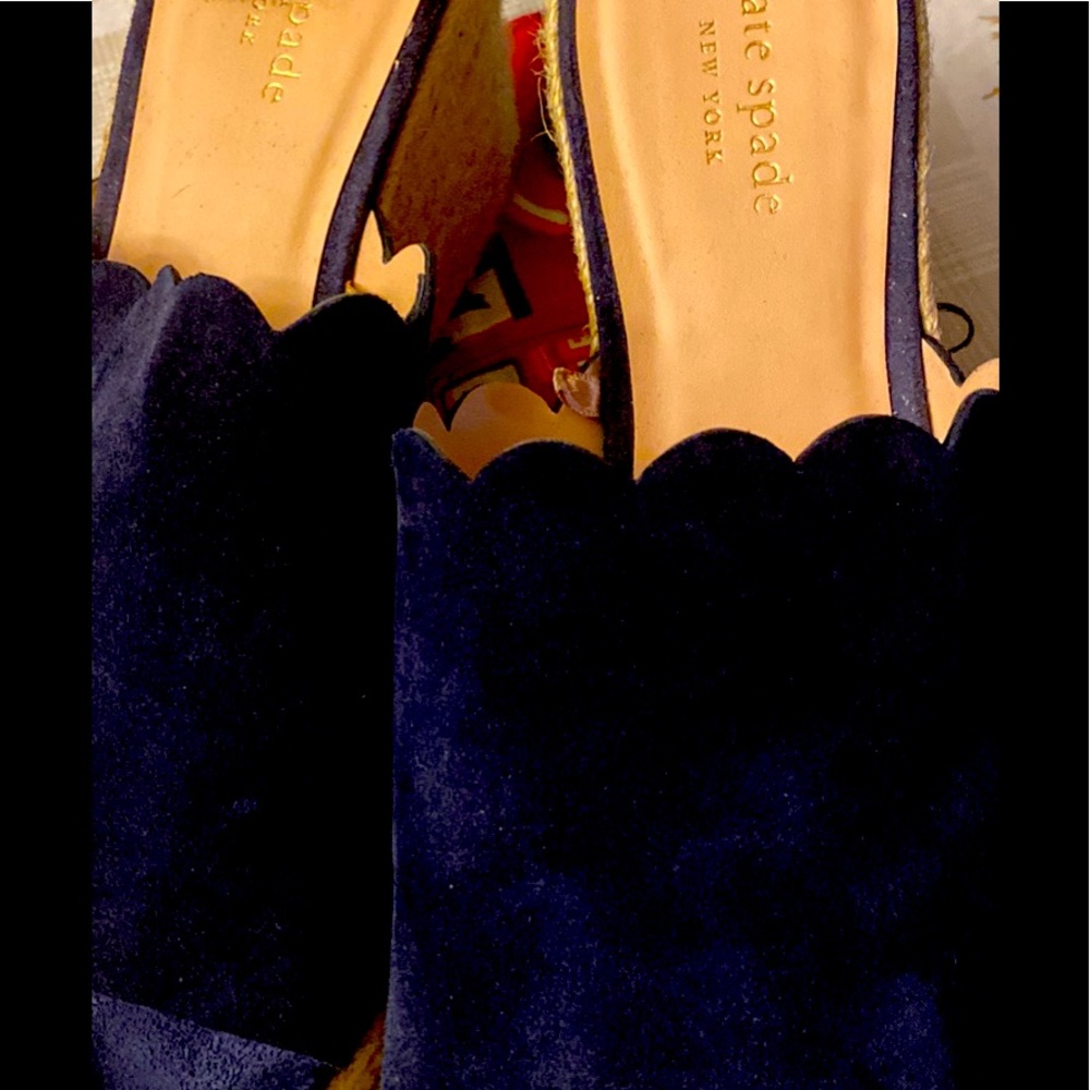 Kate spade blue velvet shoes